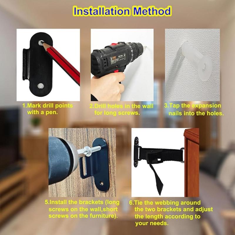Dây đeo đồ nội thất chống rơi  - đánh giá và giá Earthquake Anchor Strap