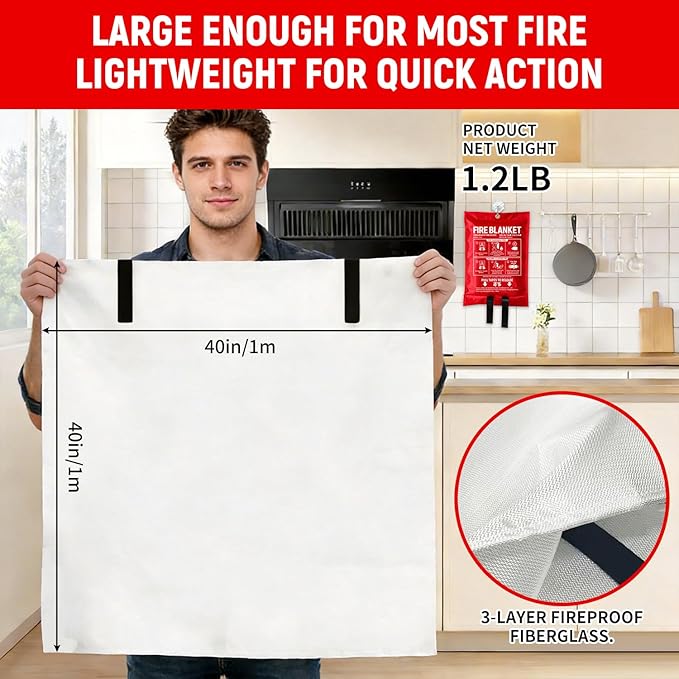 TANAN 2026 Latest Emergency Fi - đánh giá và giá Fire Blanket Kitchen