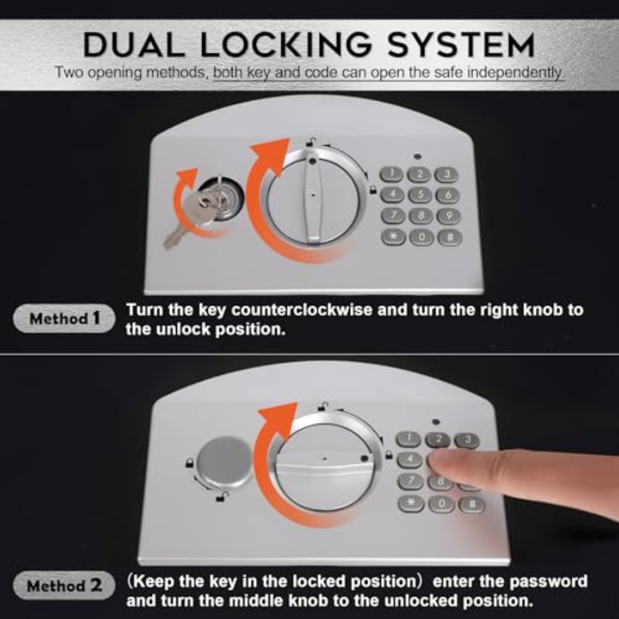 Portable Metal Safe Box with D - đánh giá và giá Fire Safe Document
