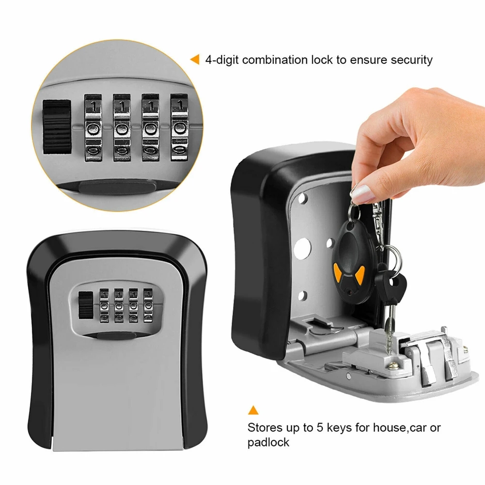 Wall Mount Key Lock Box 4 Digi - đánh giá và giá Lockbox Key Secure