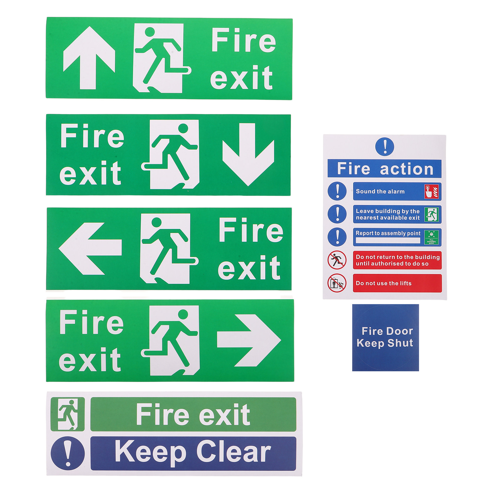21Pcs Fire Exit Sign Set Emerg - đánh giá và giá Emergency Exit Sign