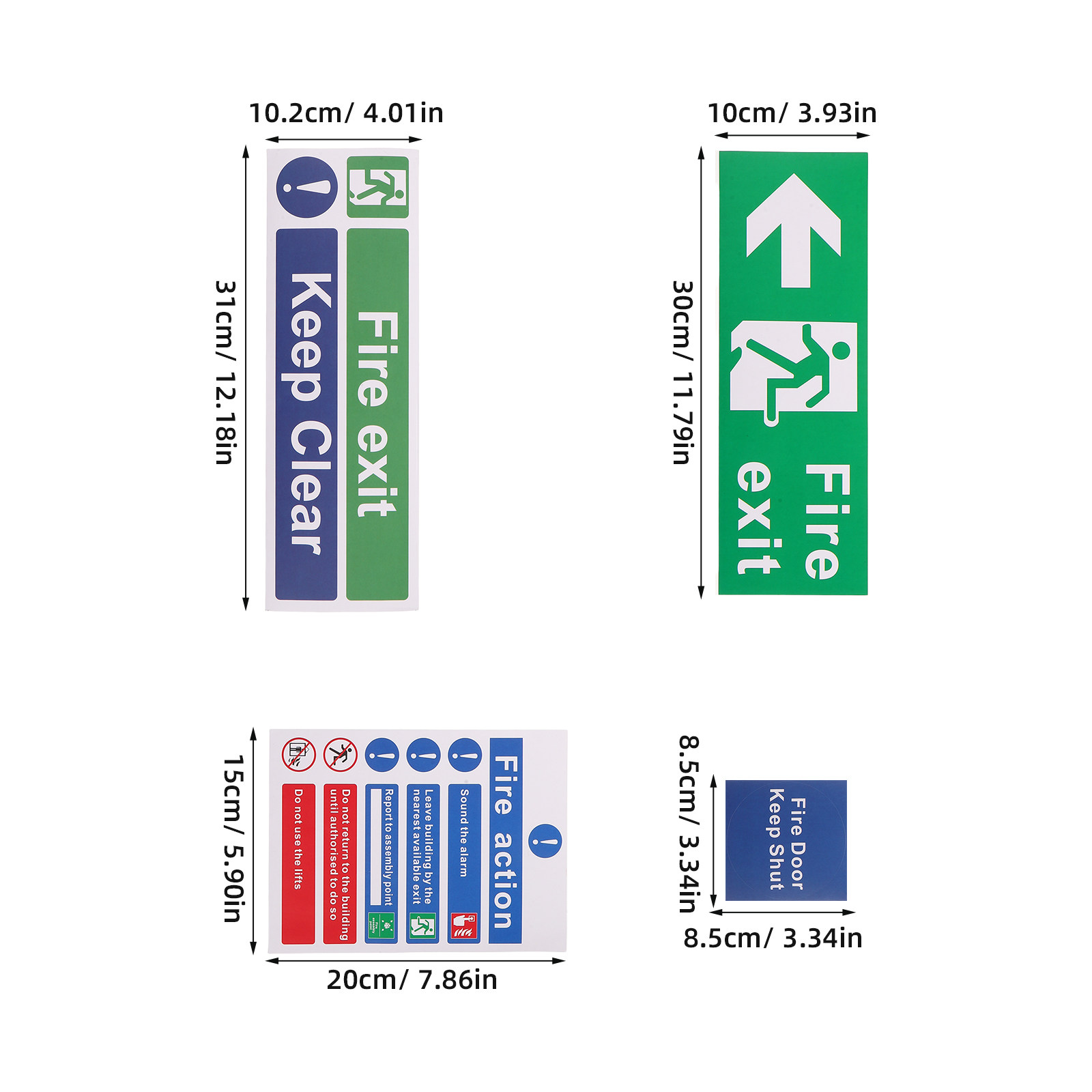 21Pcs Fire Exit Sign Set Emerg - đánh giá và giá Emergency Exit Sign