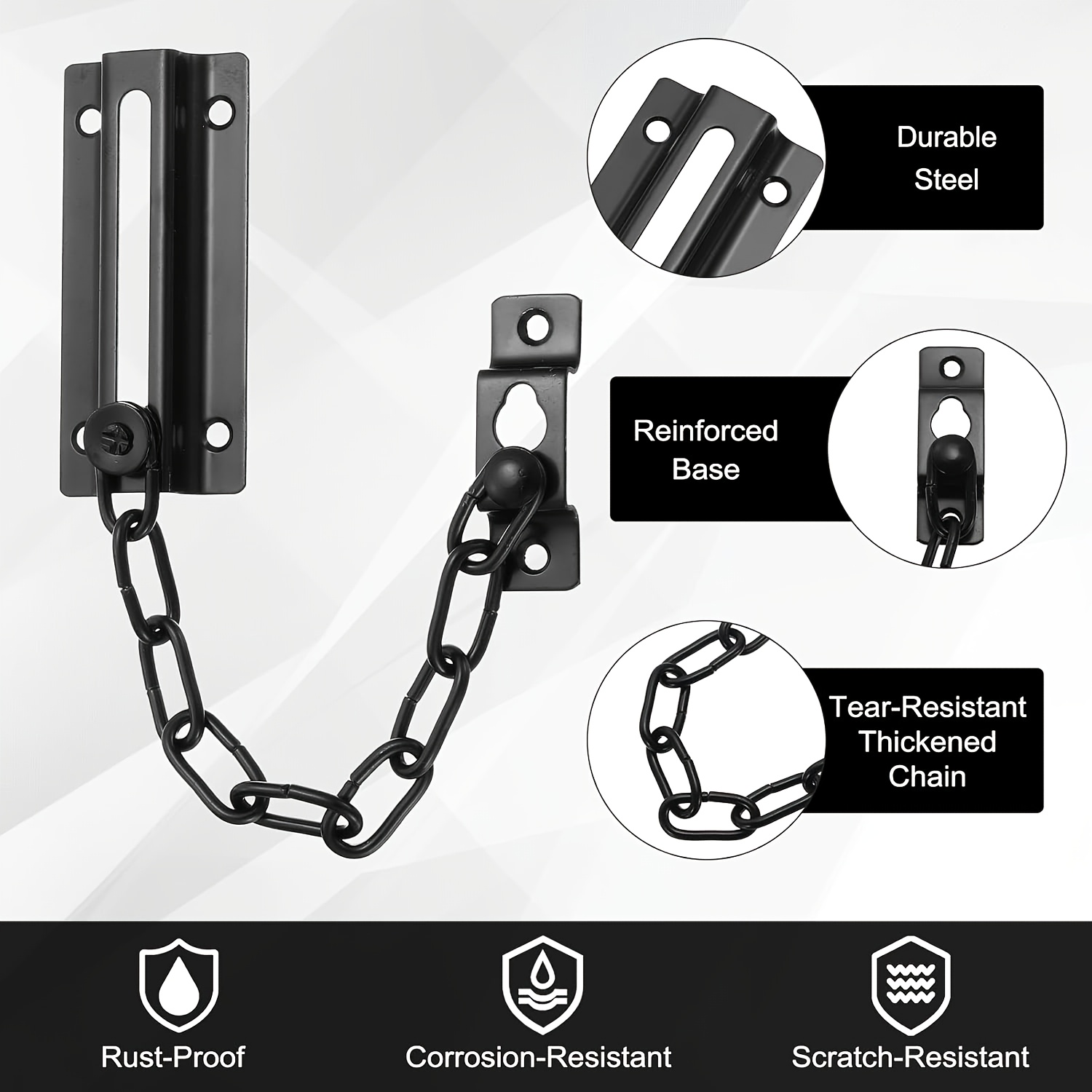 2 Pack Door Chain Lock Black,  - đánh giá và giá Security Chain Door
