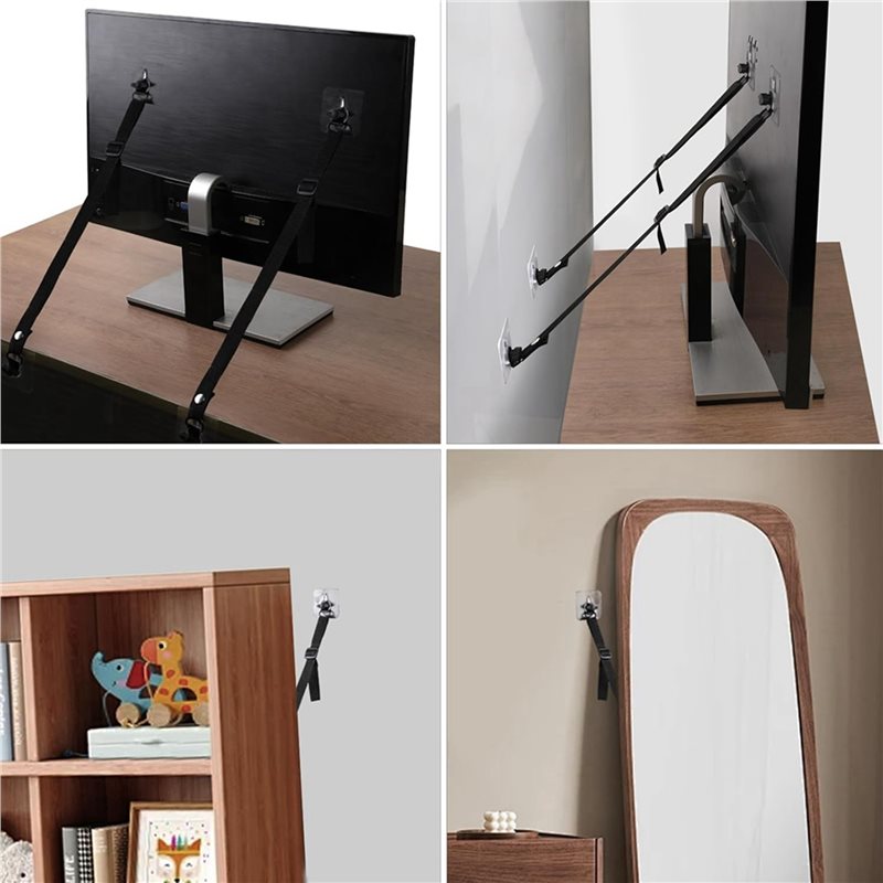FULL-8 PCS TV Adjustable Safet - đánh giá và giá Earthquake Anchor Strap
