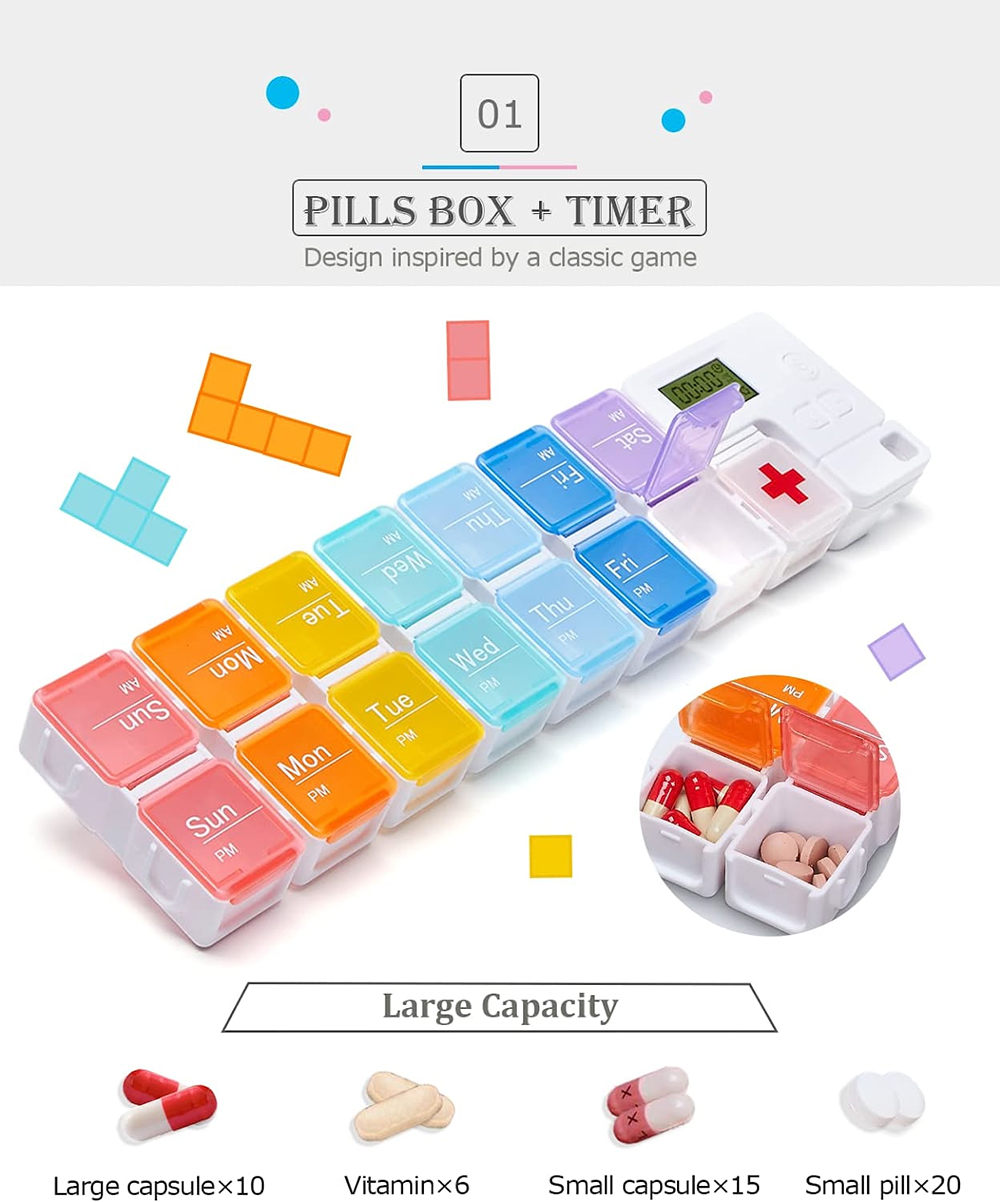 7-Day Pill Organizer with Medi - đánh giá và giá Medicine Cabinet Lock
